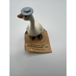 VTG Hagen Renaker Mother Goose In A Blue Hat Miniature Figurine On Card AC